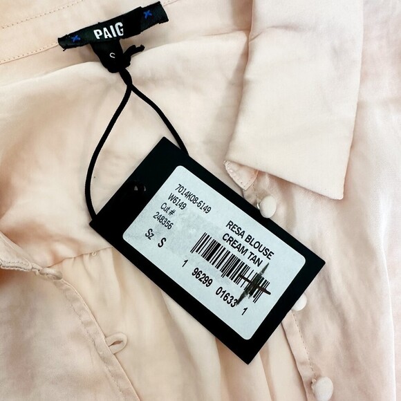 NWT Paige Resa Satin Blouse Small - Picture 8 of 15